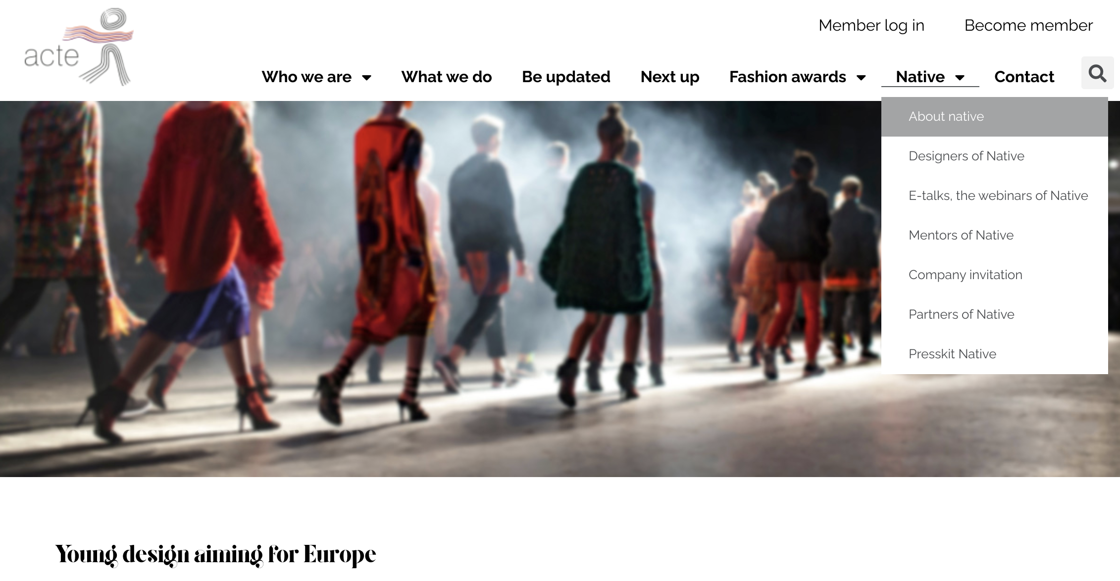 Homepage of ACTE's Native project